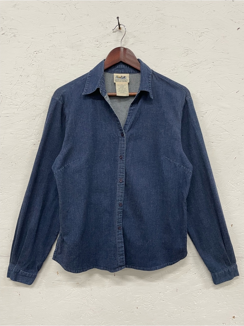 Vintage Northern Reflections Collared Button Down Denim Shirt, Size L